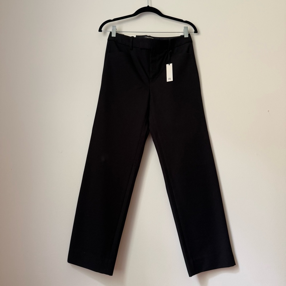 NWT Banana Republic Sloan Black Straight Fit Pants, size 4 Petite - Picture 3 of 13
